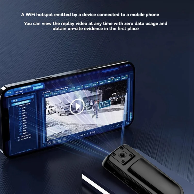 

B04C-HD 1080P Body Camera With Night Vision Wifi And 180 Degree Rotatable Lens Security Wearable Cam For Outdoor Activities