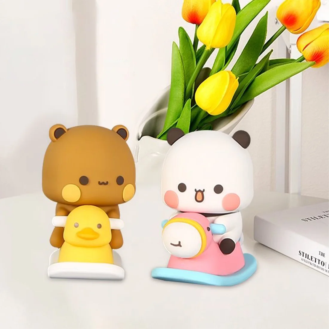 Bubu Dudu Anime Figures Model Toys Exciting Collectible Cute Panda Figure Kawaii Bear Doll Ornament Home Children Christmas Gift