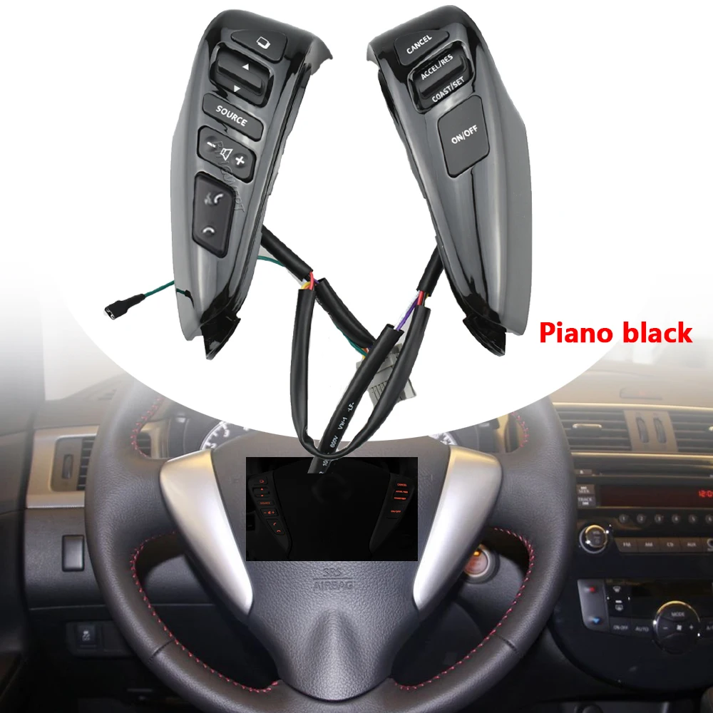 Cruise Control Switch Audio Volume Button Steering Wheel Buttons 25550-3DA6A For Nissan Sentra Livina Almera Cube Versa Note