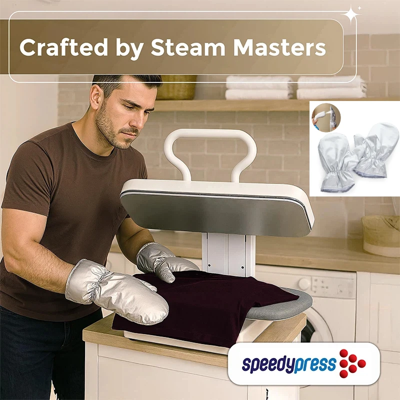 Para ferro a vapor luvas de vapor para roupas a vapor – luva de vapor cinza protege contra o calor – luva de mão flexível