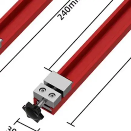 2pcs Adjustable Aluminum Alloy Cutting Machine Ruler Fence Guide For Table Saw Miter Slot Woodworking Thin Rip Jig Tool