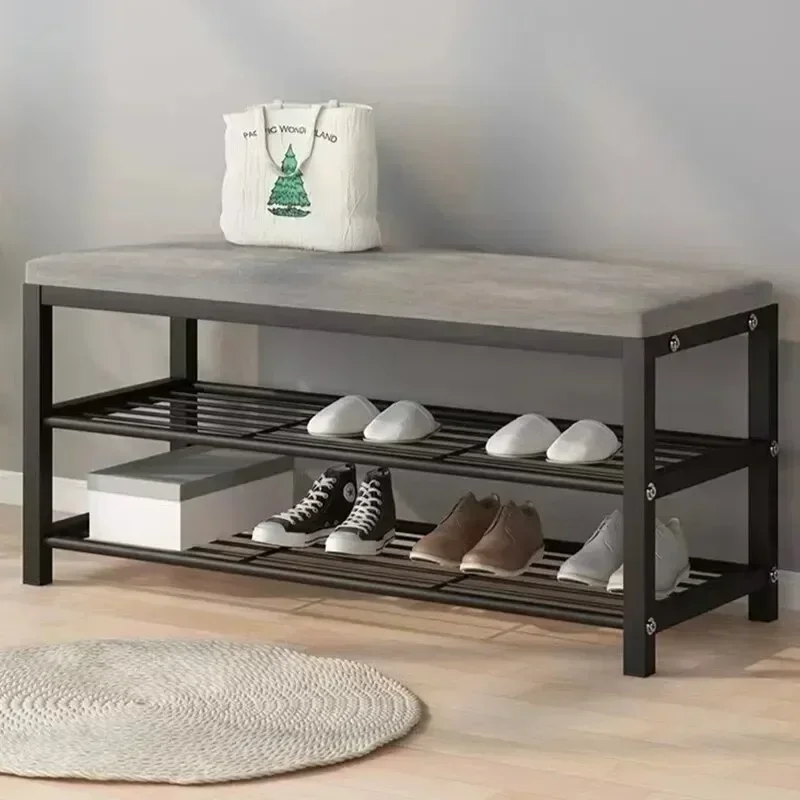 Shoe Changing Stool, Household Storage Sofa Stool, Rectangular Rest Shoe Store, Clothing Store, Storage Stool, Multi-layer Shoe