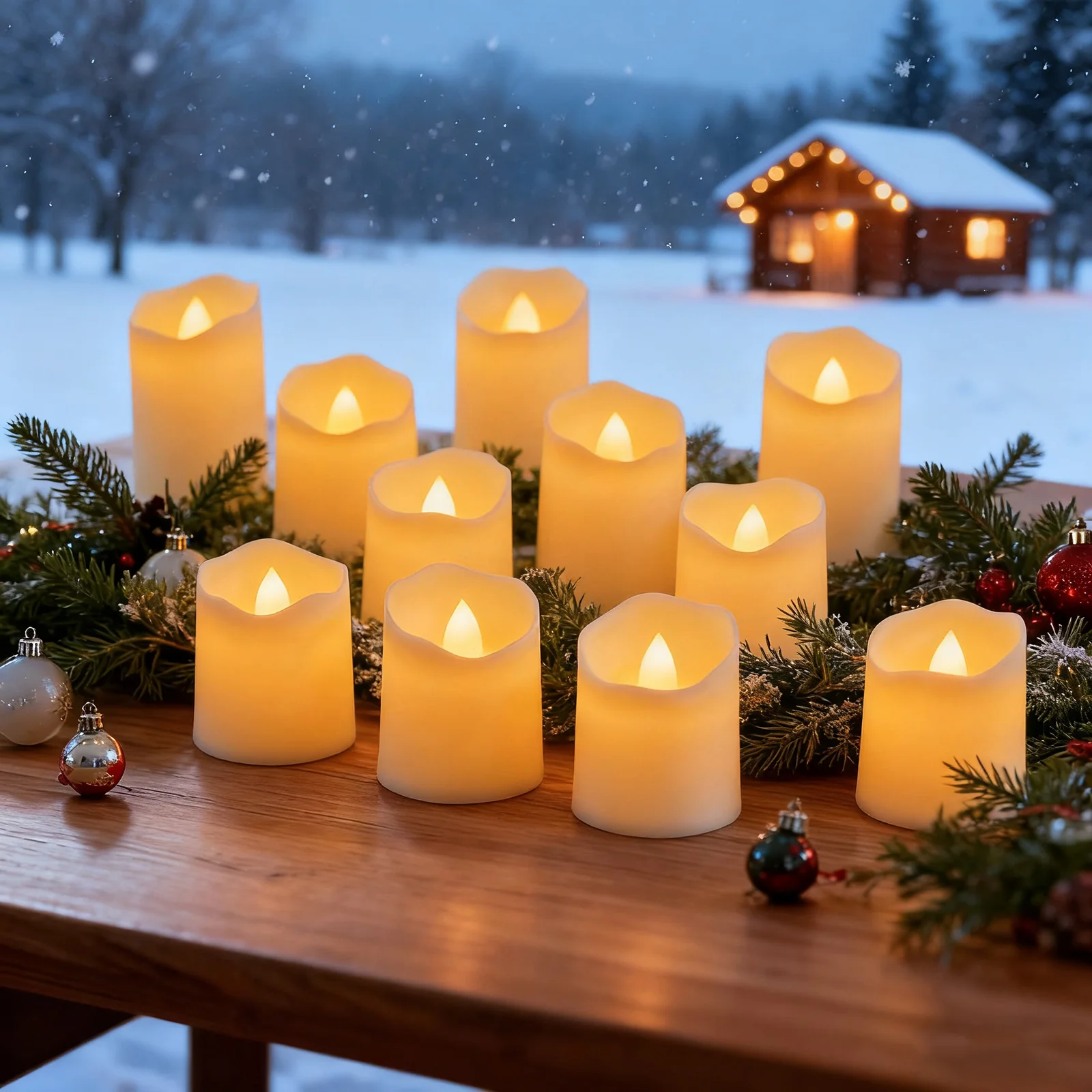 12 шт. беспламенные светодиодные свечи креативные желаемые светодиодные чайные лампы теплый белый Хэллоуин свадебные рождественские украшения свечи