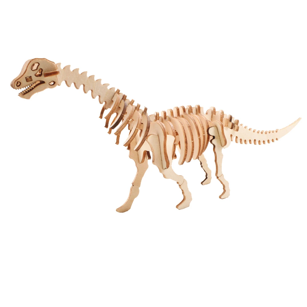 Kit De Dinosaures En Bois 3D - 24 Pièces Puzzle à Peindre Et Assembler, Stylos Inclus, Cadeau Créatif Pour Enfants 4-10 Ans