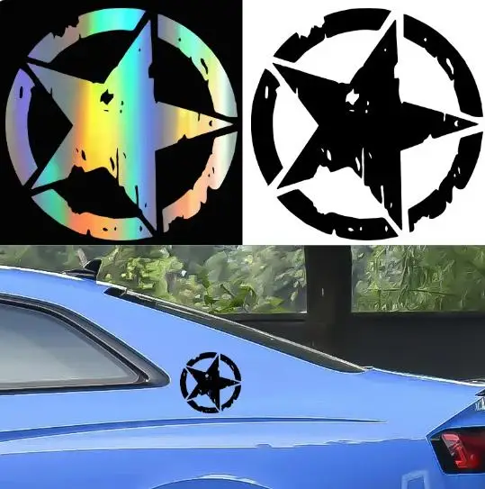Car Graphic Star Sticker Vinyl Motorcycle Decals Cars Styling 3 Colors Funny stickers Suitable for windows and doors