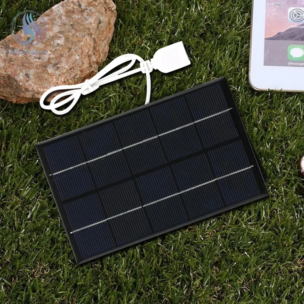 For Mobile Phone 5V Solar Panel 5W Solar Charger Outdoor Travel Long Life Strong Snow Resistance Tempered Glass