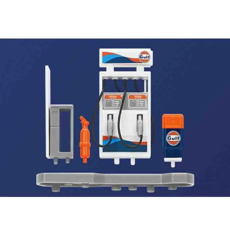 Simulierte Shell Bay Tankstelle Montage Spielzeug Thema Legierung Auto Modell Aufkleber Set kinder Spielzeug byFiFi Spielzeug