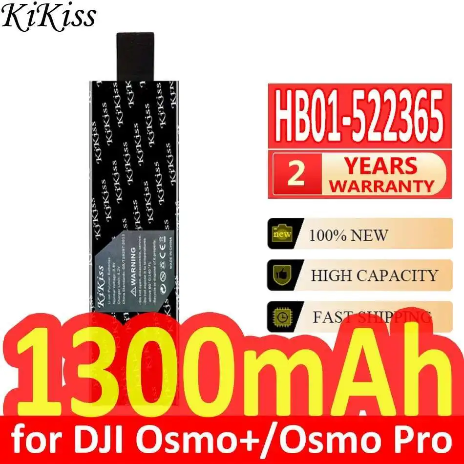

Высокоэффективный аккумулятор для камеры HB01-522365 HB02-542465 для Dji Osmo + Pro Raw OM150 OM160, ручной подвес, совместимый с 1300 мАч