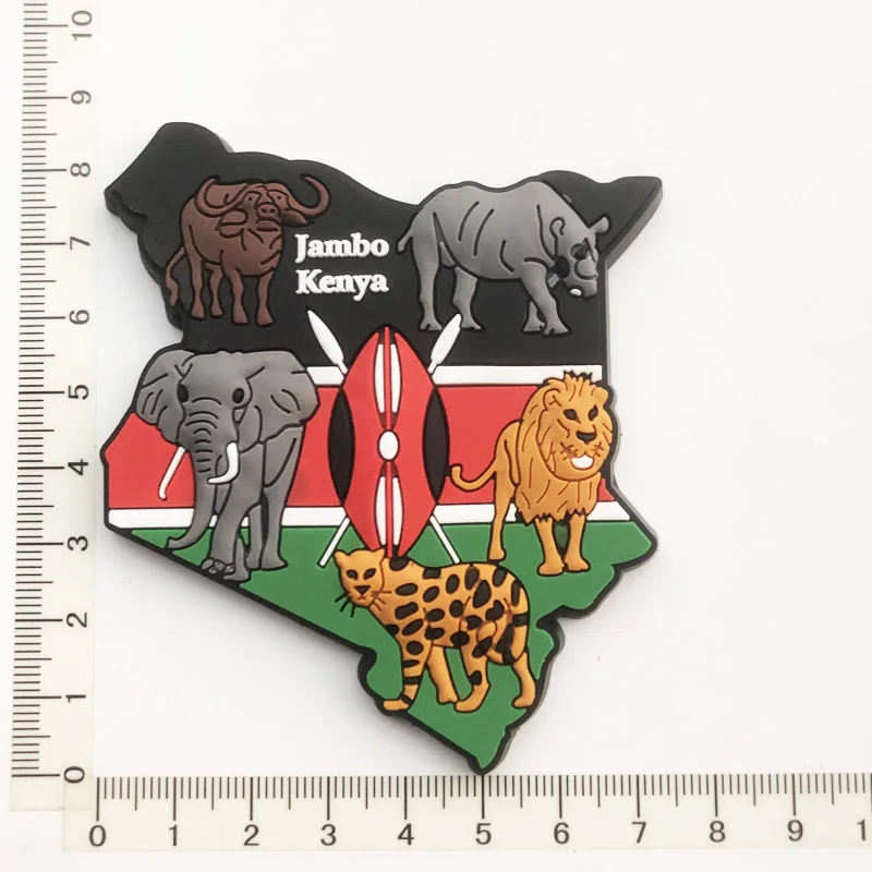 Kenyan Five Legends Fridge Magnet Gift Decoration Message Stickers Tourism Souvenir