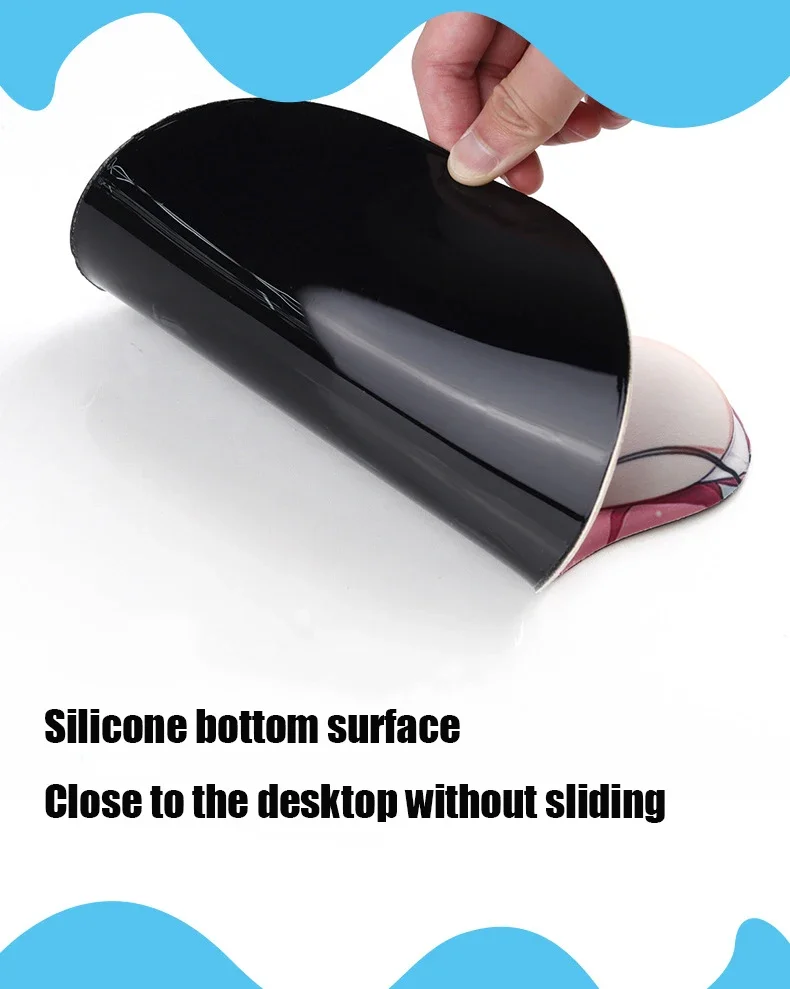 Podkładka pod mysz DIY z możliwością personalizacji, anime, 3D, z podparciem nadgarstka, silikonowa, seksowna, kreatywna, do gier.