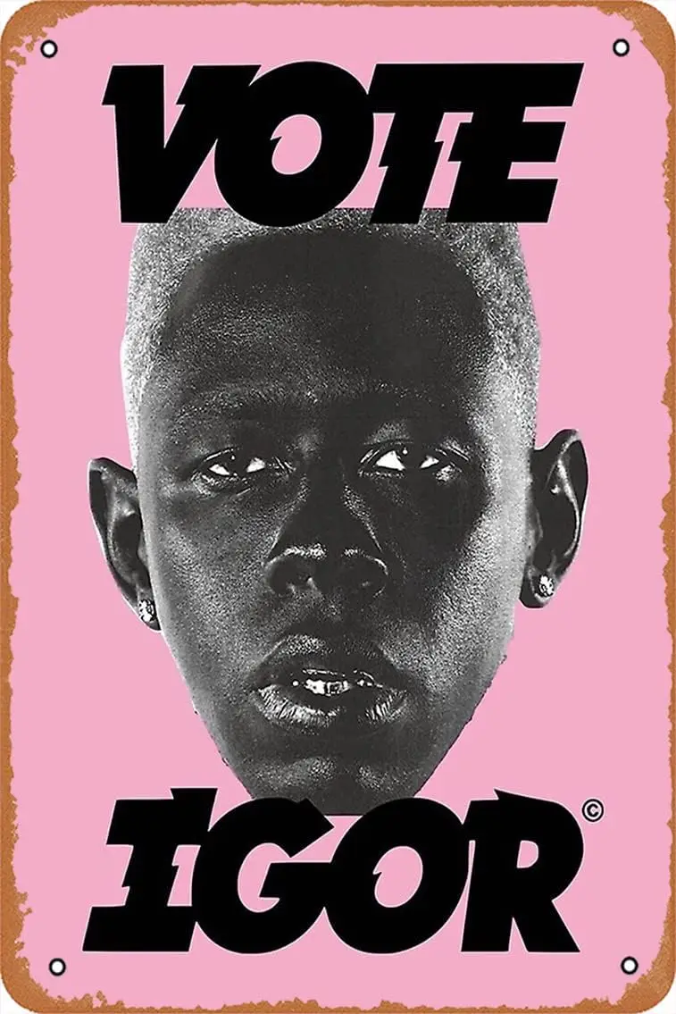 Yzixulet tyler vote igor poster Poster Retro Metal Tin Vintage Sign Home Bar Man Cave Wall Decor 8 x 12 Inch