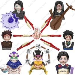 Demon Slayer Mini Action Figures Hot Anime Dolls Bricks Kamado Tanjirou Kibutsuji Muzan Building Blocks Model Toys Kids Gift Set