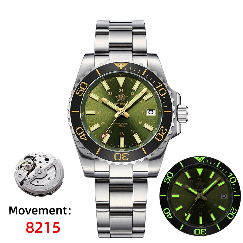 Men's Diver's Watch, 200m Luminous Ceramic Bezel