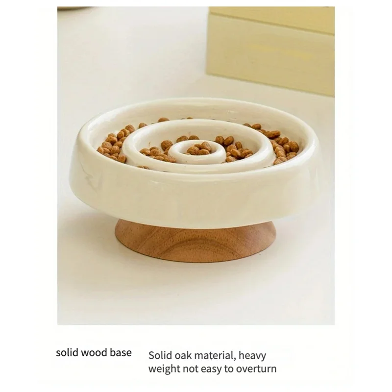

A51M- Dog Slow Feeder Bowl Anti-Gulping Cat Food Dish Bowls Pet Cat Puzzle Food Bowl Puppy Dogs Cat Feeding Container