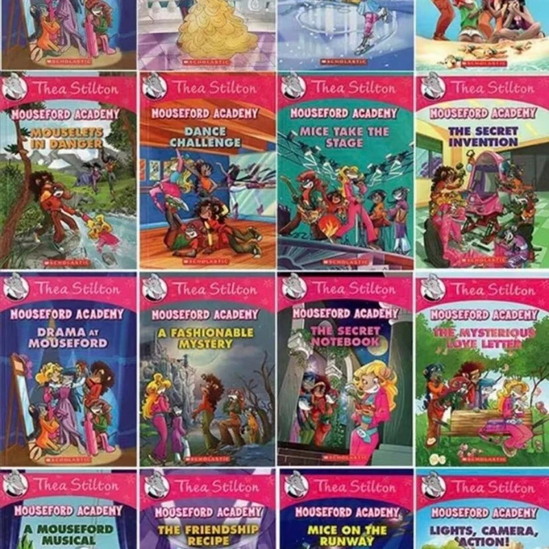 

16 Full-color Chapter Books Stilton Mouseford Academy Kids English Comic Story Age 7-12 A Bestselling English Story Books