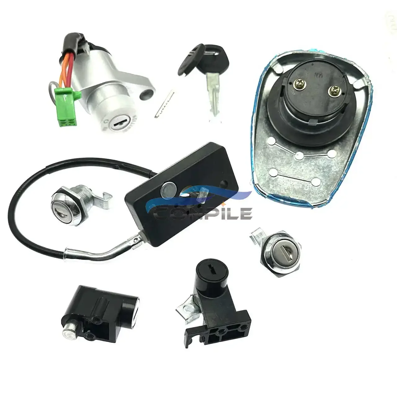 A set for Suzuki motorcycle GZ150-A set lock electric door lock oil tank lid edge box lock all car lock authentic