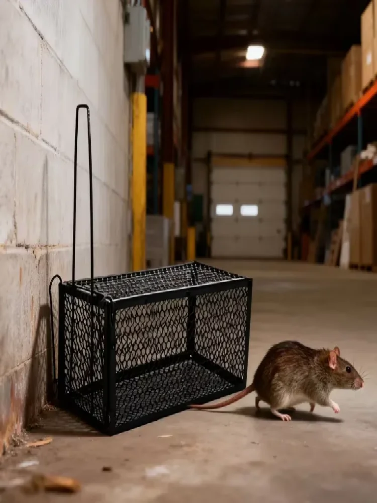 Self-locking Smart Iron Net Mouse Trap Safe Household Rodent Trap Metal Reusable Humane Mouse Trap Suitable for Indoor and Outdo
