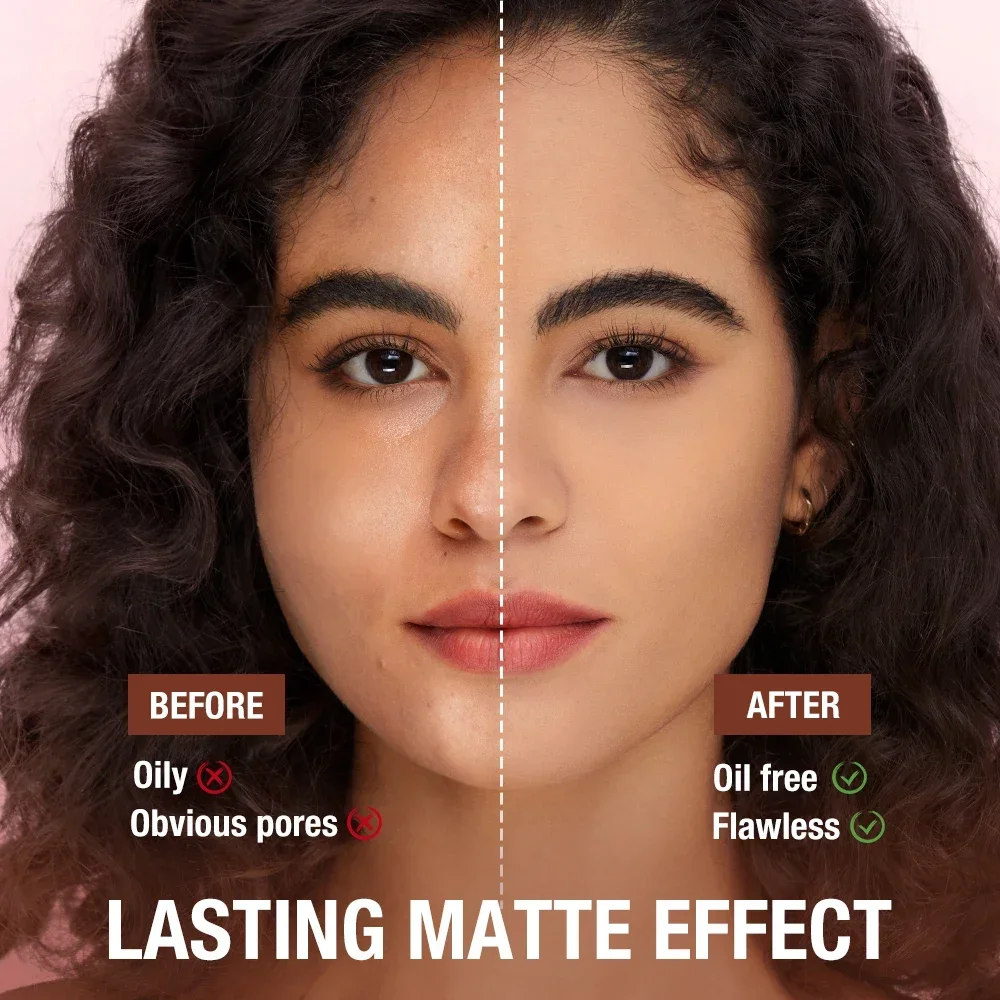 O.TWO.O Face Powder Oil-Control 24 ชั่วโมงยาวนานกันน้ํา Matte Face แต่งหน้าเครื่องสําอางค์ Setting Compact Powder