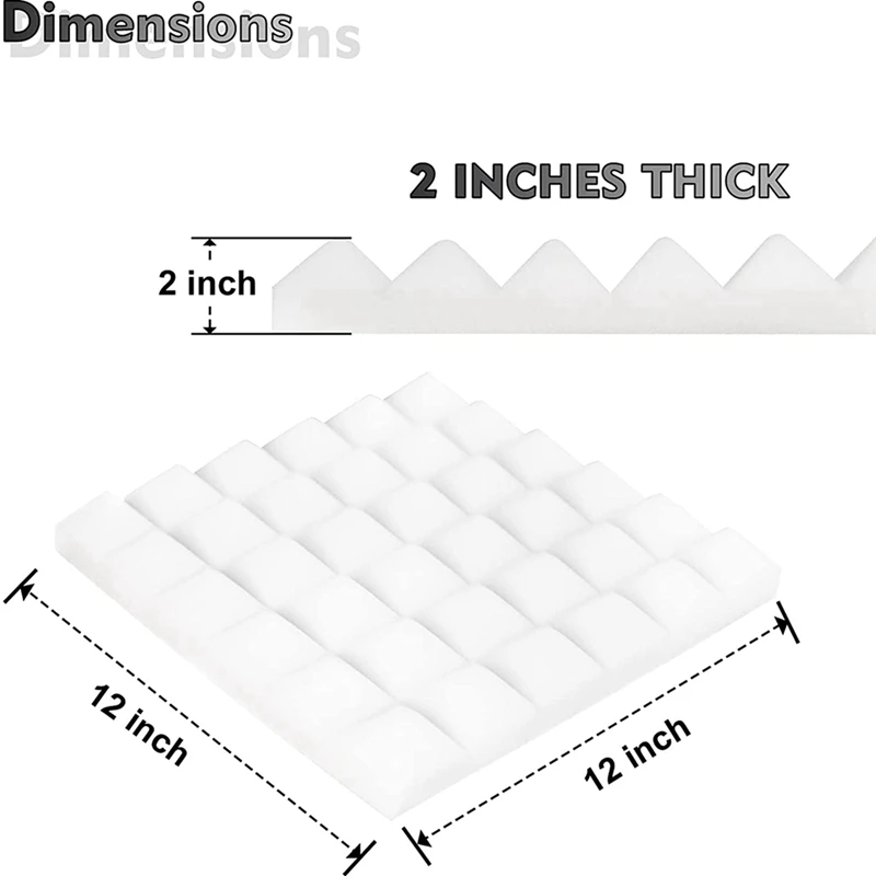 Hot 24 Pack Acoustic Panels,Sound Proof Foam Panels,Studio Soundproofing Wedges,Wall Reduce Noise Foam,For Music Studio,Etc