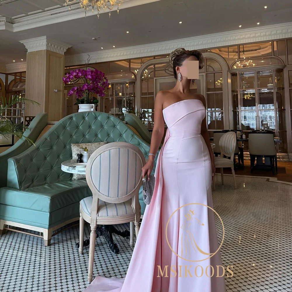 Msikoods modesto vestidos de noite 2025 mangas compridas vestido de festa formal gola alta ver através de renda sereia vestido de baile personalizado