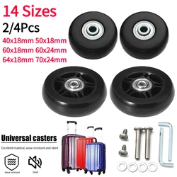 1/2Pair Luggage Wheels 40/50/60mm Rubber Casters Mute Trolley Case Wheels Replacement Axles Suitcase Wheel Parts for Furniture