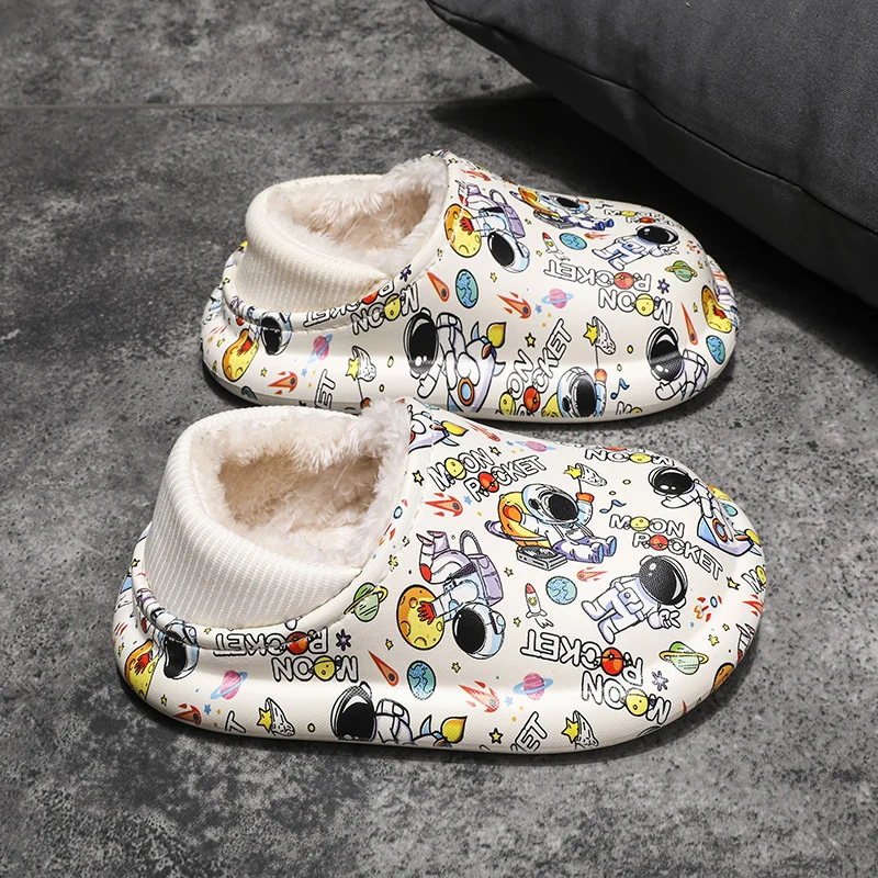 Pantofole da neve per bambini invernali per cartoni animati per bambini calde scarpe da interno in peluche ragazzi ragazze pantofole impermeabili