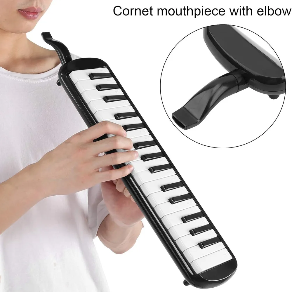 Premium 32 Key 32 Key Melodica Black Plastic Melodica Instrument Musical Keyboard Home Practice