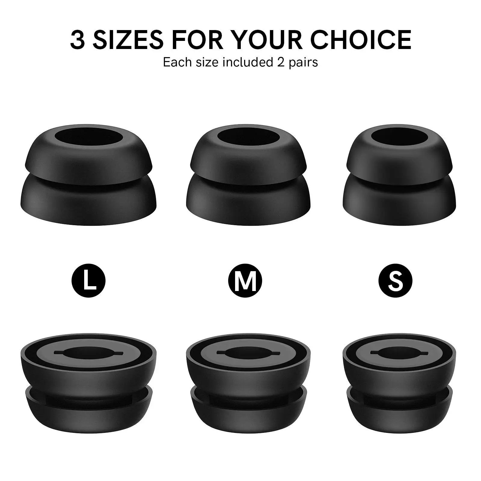 12Pcs Soft Silicone Earbuds Tips Earplug Replacement Headphone Eartips for Samsung Galaxy Buds Pro Eartips Earphone Accessories