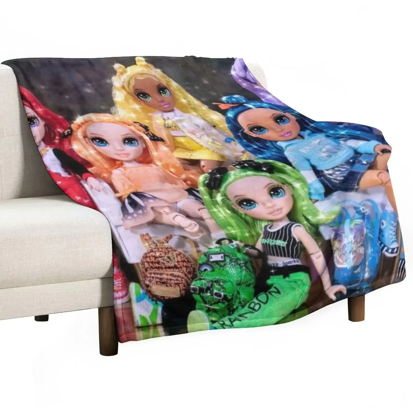 Rainbow High Junior High - main characters Throw Blanket Flannels Luxury Designer Vintage Decorative Sofas Blankets