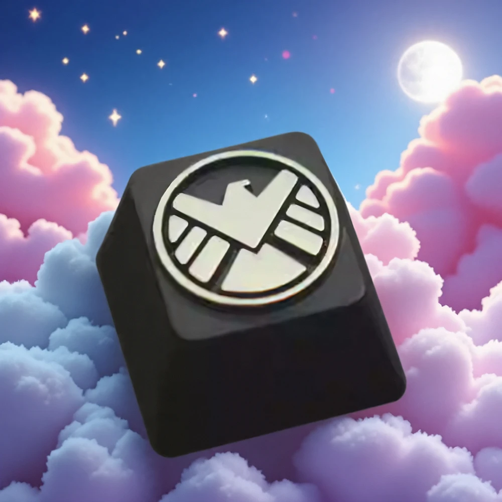 1 PCS Secret Agency-Themed Aluminum Alloy Keycap-Premium Metal Build, R4 Height, Cherry MX Compatible for Mechanical Keyboards