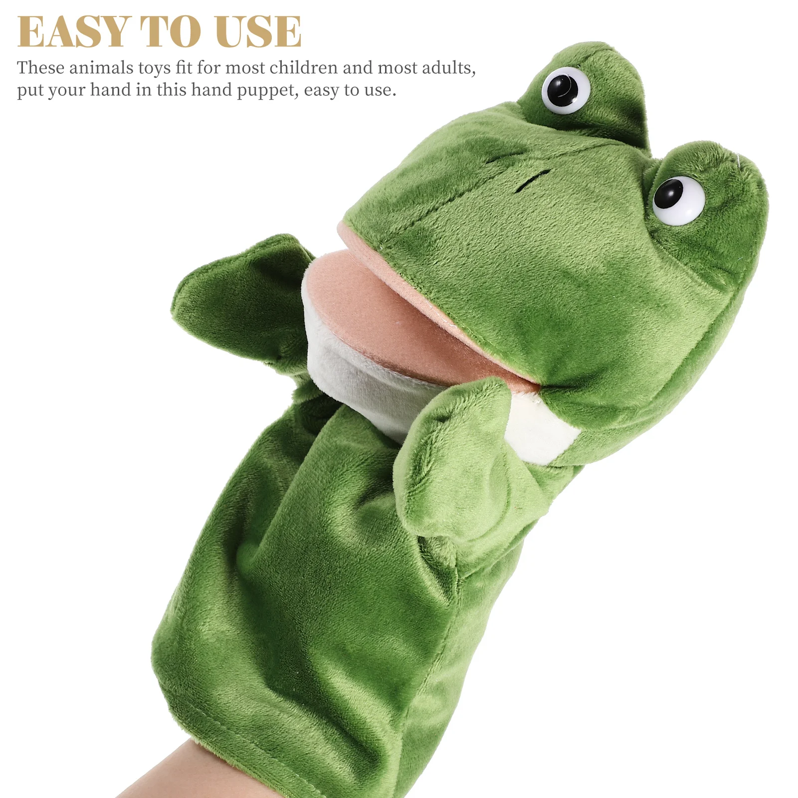 Puppets Toys for Toddlers Hand Early Education Kids Animal Movable Cartoon Storytelling Green Plush Small Child Parent-child