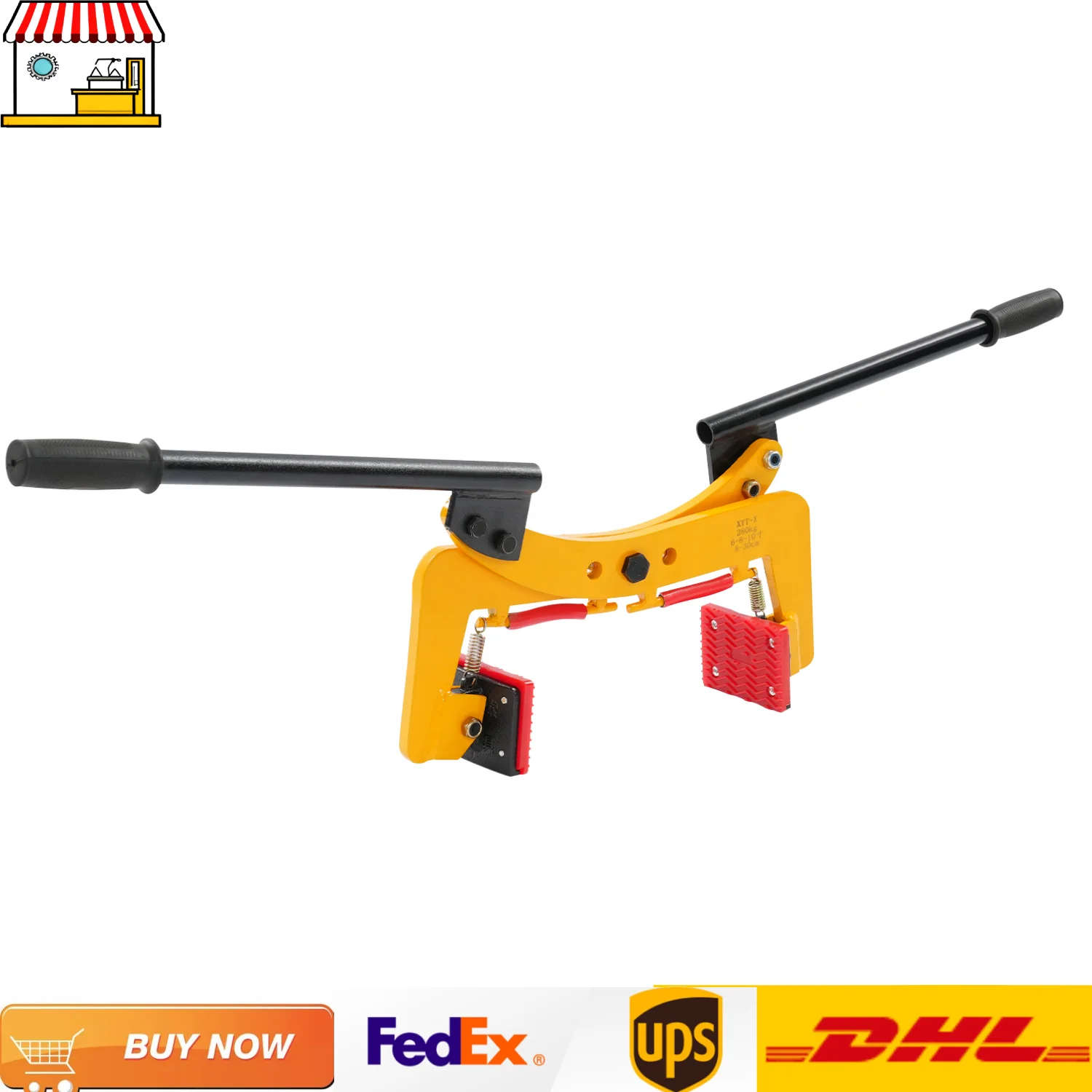 Steinhebezange |   6-8-10 Zoll 280kg Doppelhand- und Hängespannzange zum Heben von Platten |   Verstellbare Steinklammer