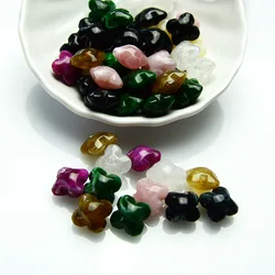 30 Pieces  13mm Retro Faceted with Holes  Plum Blossom Bead  DIY Charm Manufacturing Jewelry, Necklace, Apparel Accessories