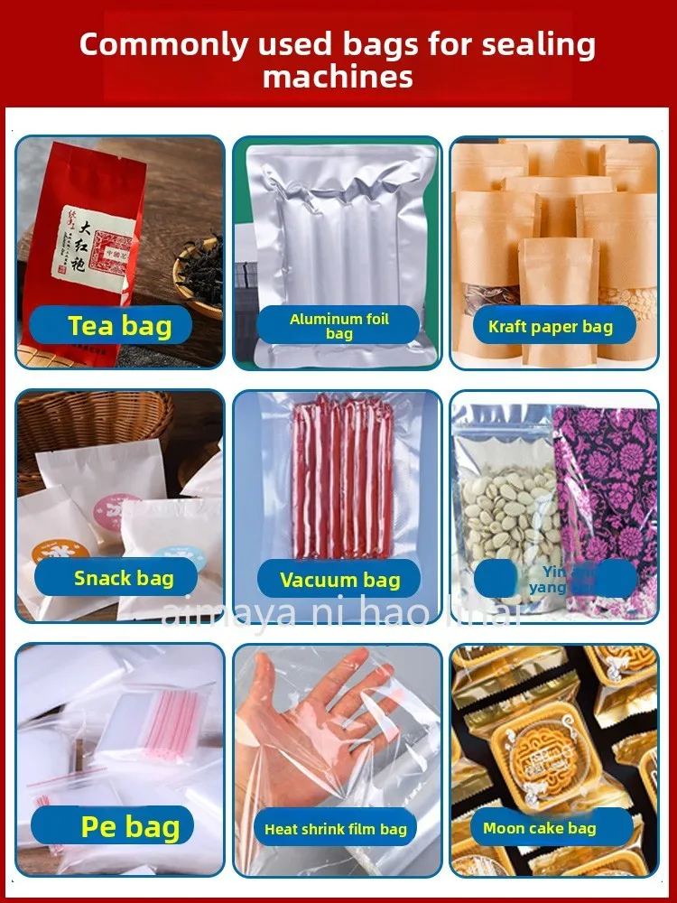 Hand pressure heat sealing aluminum foil bag sealing machine  machine heat shrinkable film and cutting machine