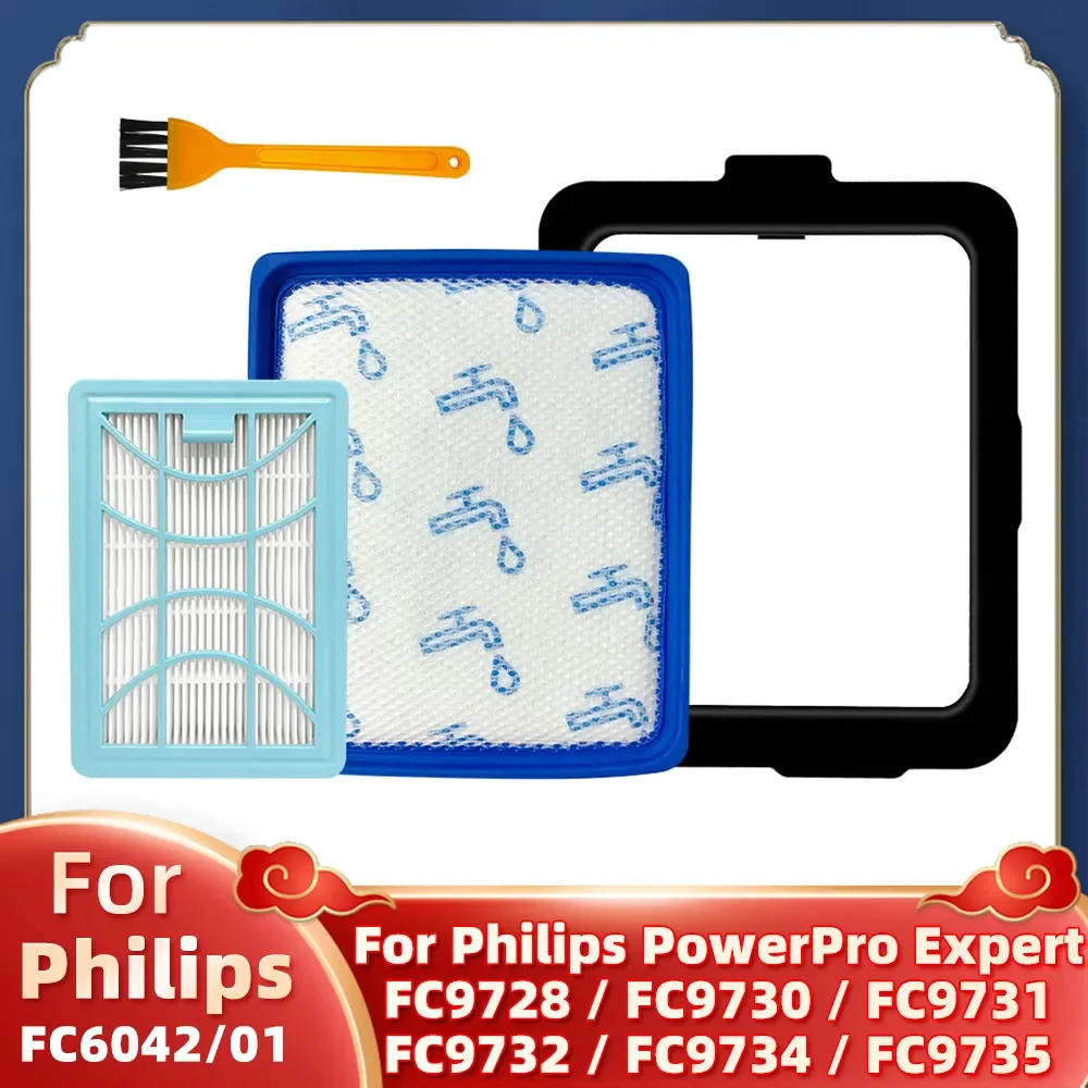 Washable inlet Filter and Exhaust Filter for Philips PowerPro Expert CP0616 FC9728 FC9730 FC9731 FC9732 FC9733 FC9734 FC9735