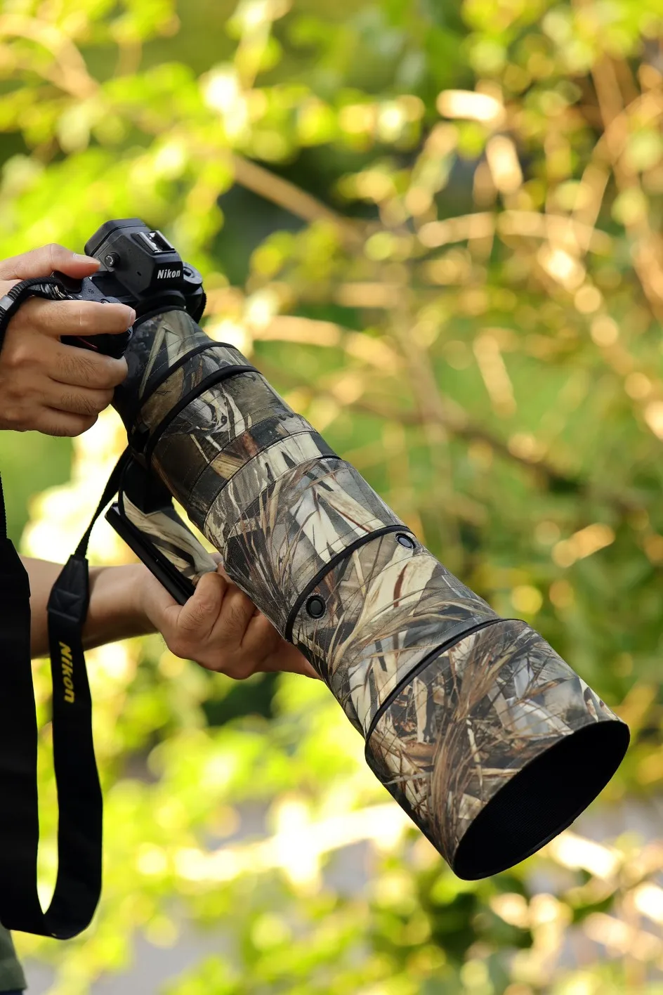 ROLANPRO Objektivmantel für Nikon Z 180–600 mm F/5,6–6,3 VR, wasserdichte Schutzhülle, Tarnung, Regenschutz, Z180–600 Pistolenhülse – Detail 3