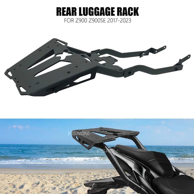 Z900 Aluminum Rear Luggage Rack Carrier Case Support Holder Bracket Fit For Kawasaki Z 900 2017 2018 2019 2020 2021 2022 2023