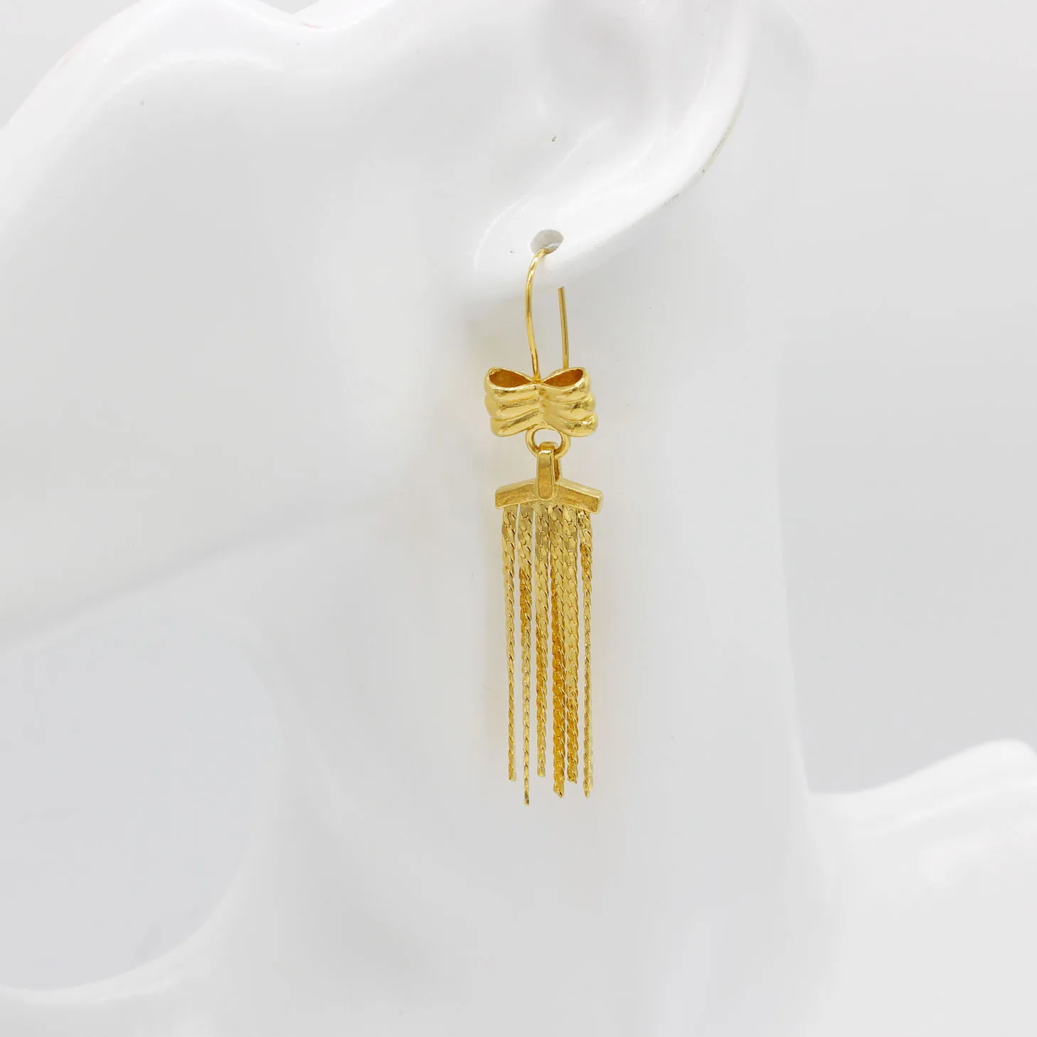 Adixyn Enthic Tassel Earrings for Women 18k Gold Color/Copper Drop Earringss Jewelry Arab Ethiopia Party Gufts N03295