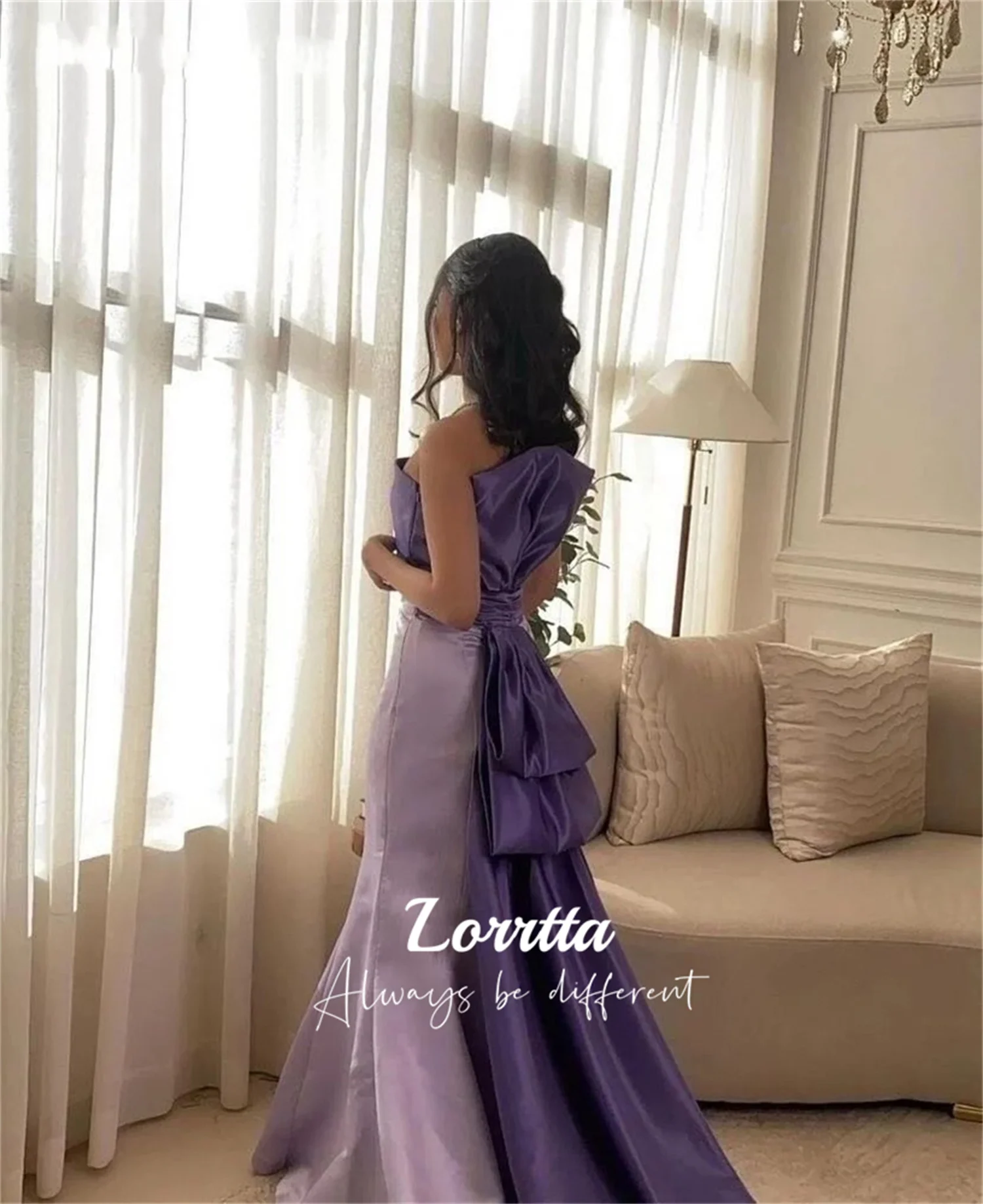 Lorrtta Fishtail Cut Special Occasion Dresses Satin Evening Dress Robe Soiree De Luxe 2024 Ball Gowns Customized فساتين سهرة