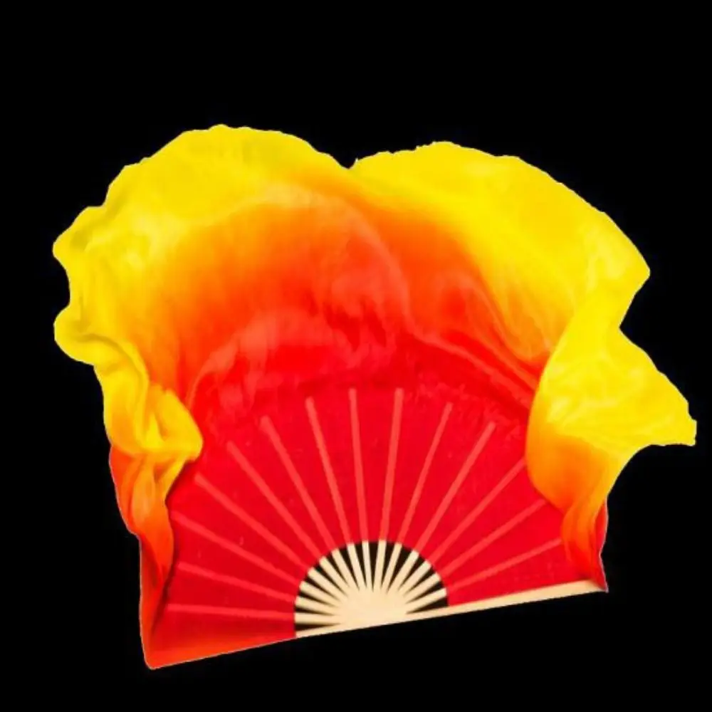 Ventaglio di danza del ventre corto cinese in bambù da 31/36 cm, paia di pratiche di ballerini d'imitazione lunghe, ventagli di bambù di danza Yangko