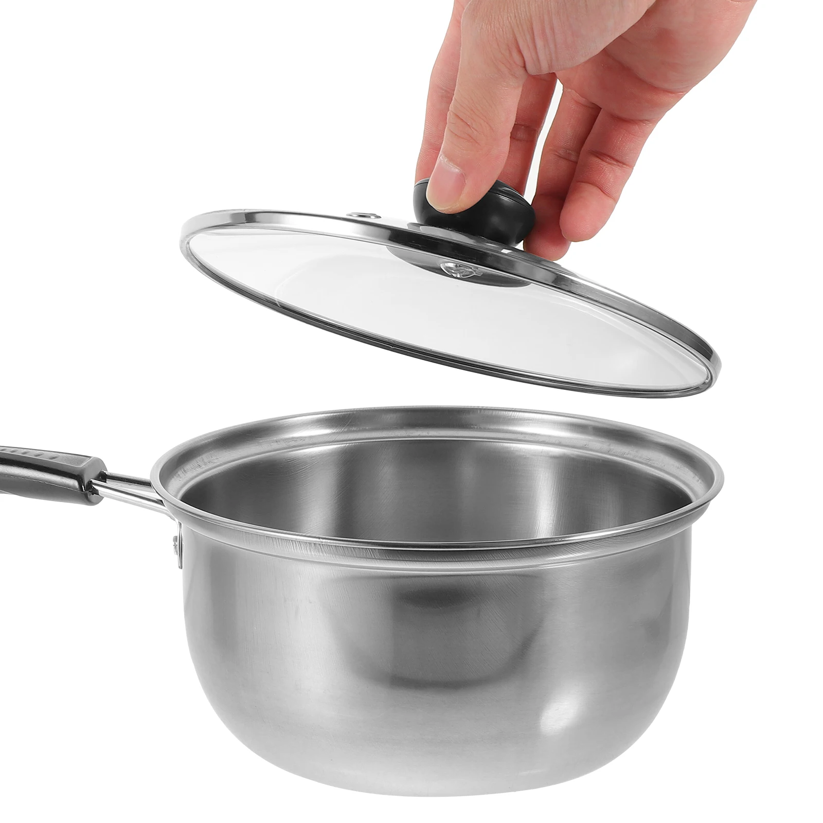 

Thickened Milk Pot Non-Stick Small Saucepan Covered Cooking Pot for Milk Soup Sauce Heating Pan Lightweight