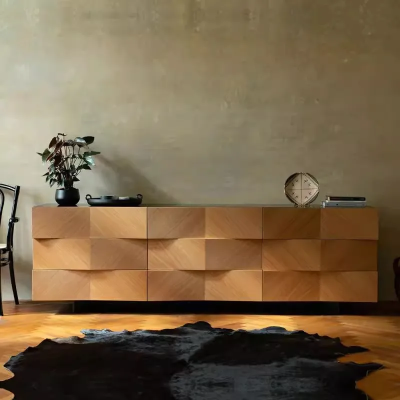 Solid wood living room six chest cabinets nine chest cabinets master bedroom storage cabinet bedside locker drawer cabinet