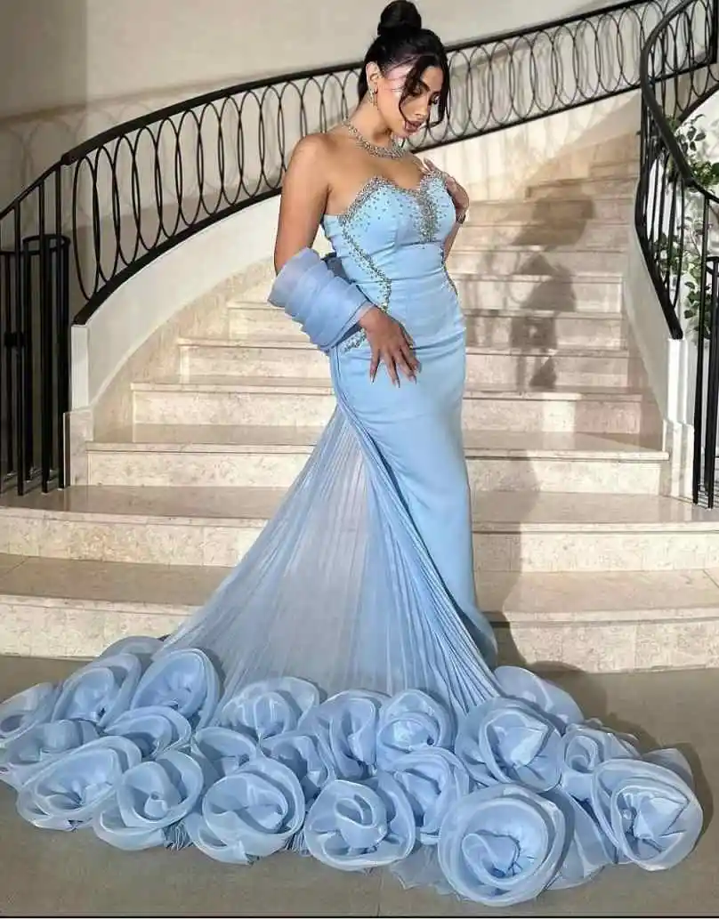 فساتين سهرة أنيقة على شكل حرف A بياقة عالية وكتف واحد بدون ظهر فستان حفلة موسيقية من فيستدو دي نويت مصنوع حسب الطلب