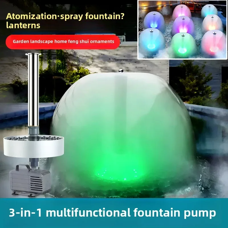 Garden Water View Pool Landscape Fish Pond Atomizing Fountain Pump Water Circulation Filtration System Mushroom Fountain