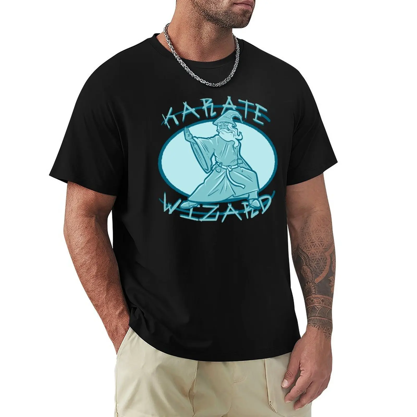 

Karate Wizard T-Shirt man clothes animal prinfor boys shirts graphic tees blacks sweat shirts, men