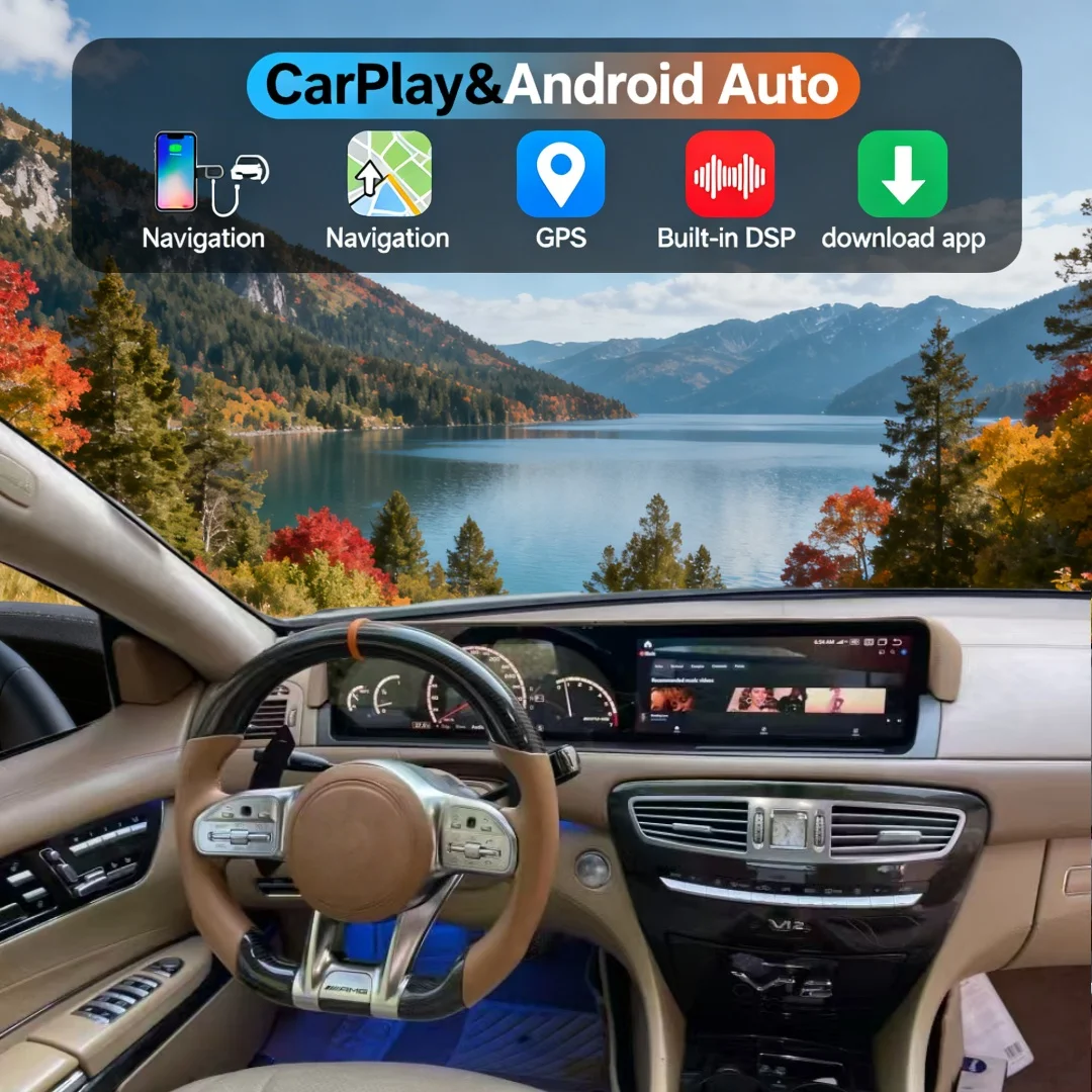 

Update Dual Screen Android Radio For Mercedes-Benz S Class W221 CL W216 2005- 2013 Carplay Car Sound GPS Navigation Multimedia