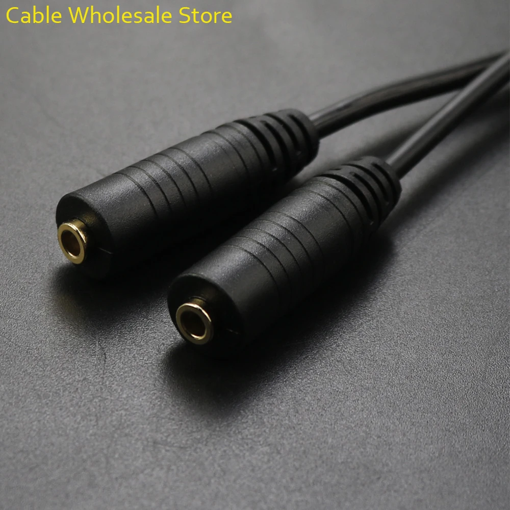 Headphone Y Splitter Extension Cable Audio Stereo Connector  (High Fidelity Sound) 6.5 Male To 2-Port 3.5 Female Transfer Line image 6