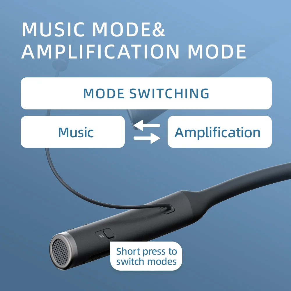 Hanging neck Bluetooth earphones with hearing aid function accessory wireless noise reduction and sound amplification parts