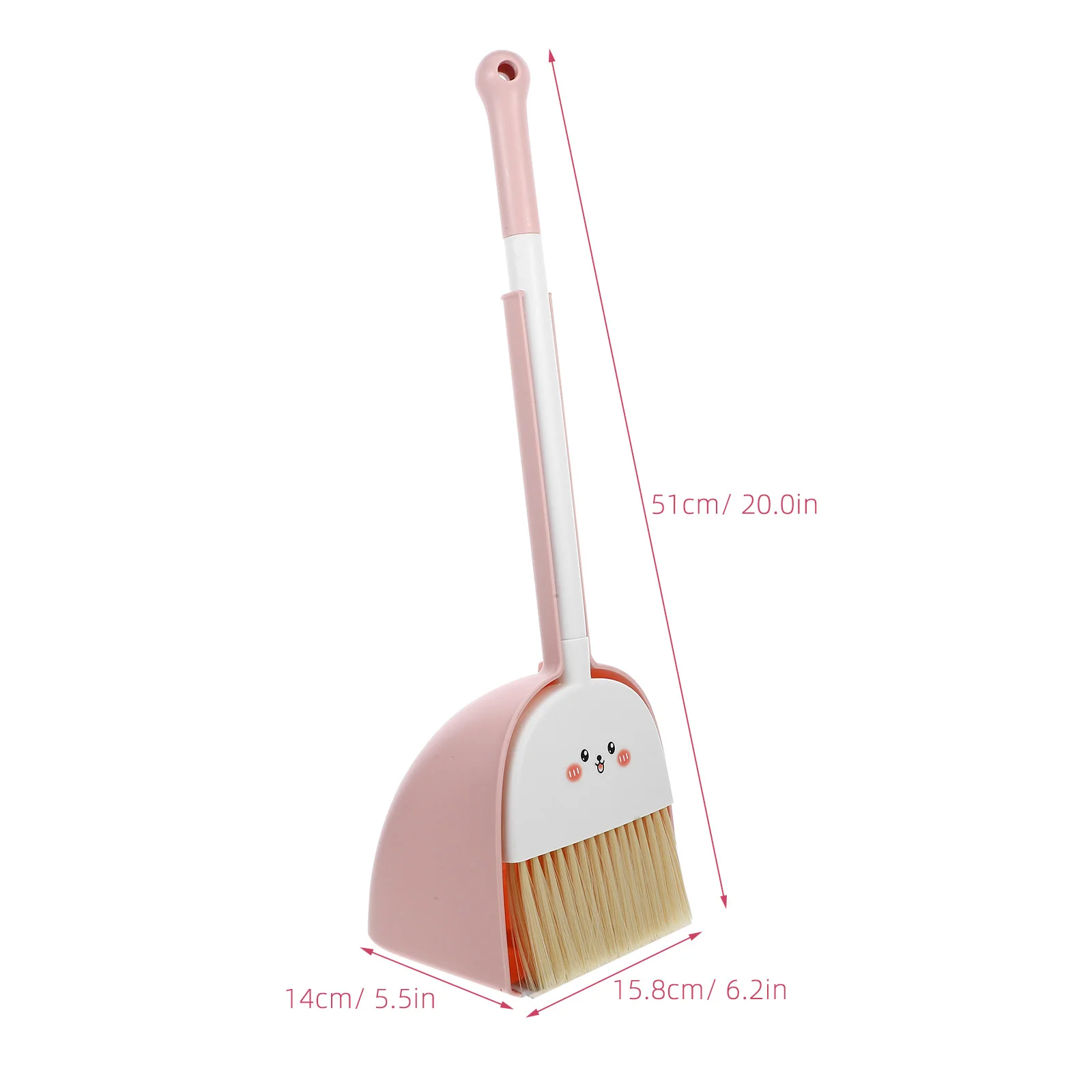 1Set Childrens Broom and Dustpan Set Fine Workmanship Sturdy for Long Lasting Use Kids Broom and Dustpan Cleaning Set