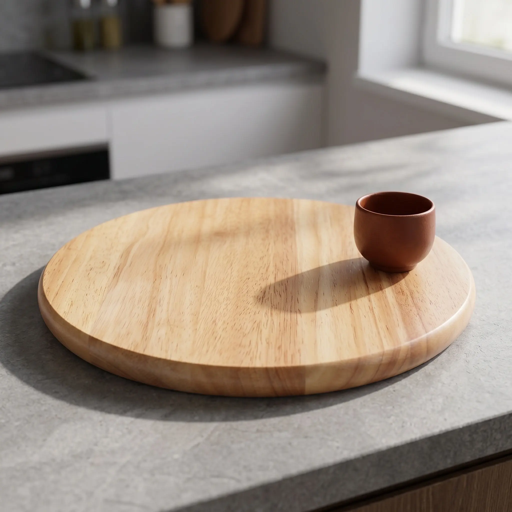 Solid Wood Stool Seat Replacement Round 35Cm Smooth Ergonomic Bar Stool Top for Restaurant Home Cafe Canteen Supply